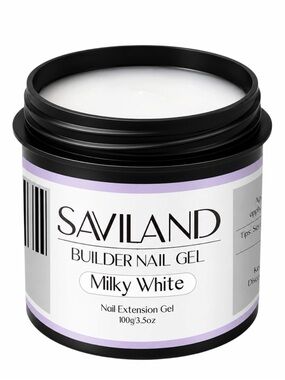 SAVILAND BUILDER NAIL GEL IN MILKY WHITE 100G - BRAND NEW